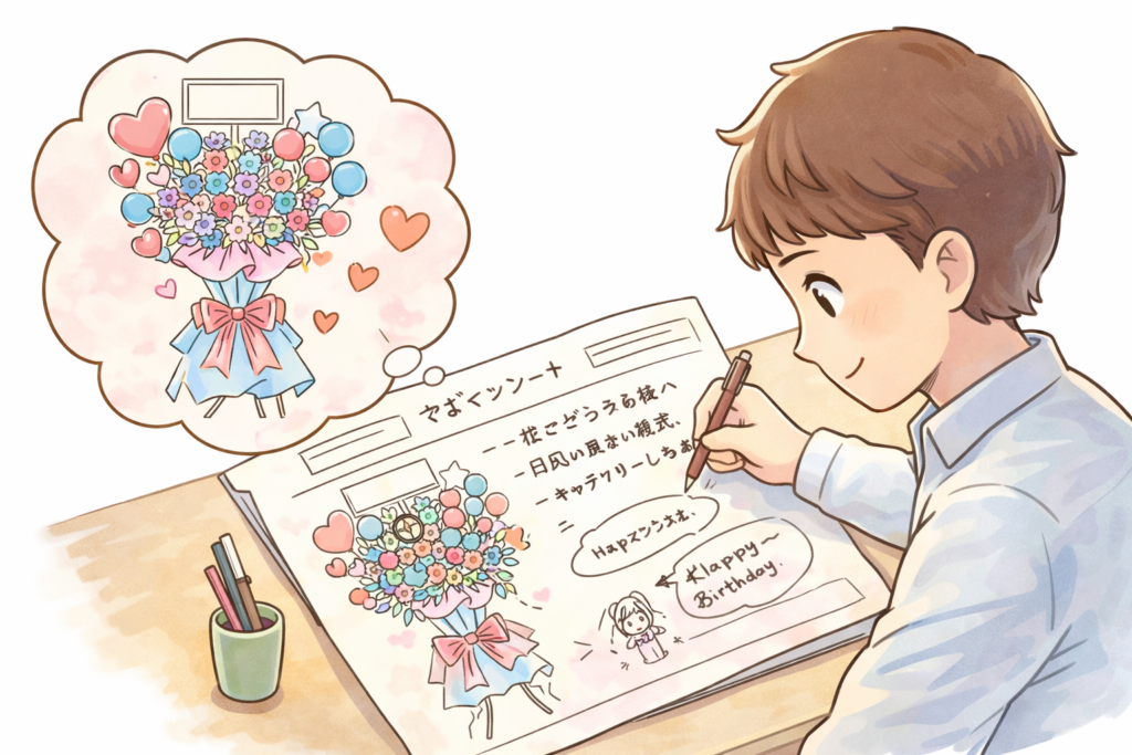 推し活フラワーマーケット デザインシート