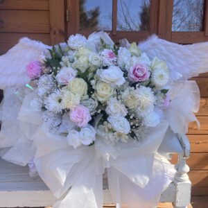 リアルの羽付き楽屋花