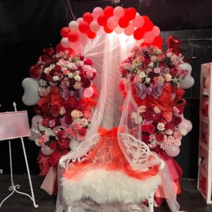 小さいバルーンでお作りのバルーンアーチ（参考デザイン）