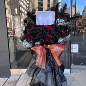 羽付き、一段フラワースタンド（参考デザイン）