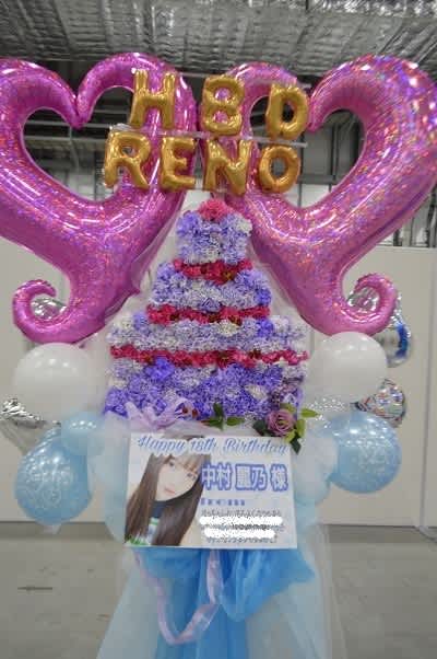 東京ビッグサイト（東京国際展示場） に設置したフラワースタンド（フラスタ）