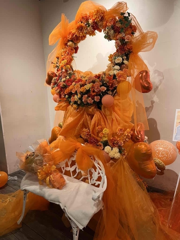 SHIBUYA　DESEO　リース型スタンド花　2基連結