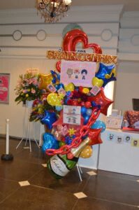 サンリオピューロランド 2段バルーンスタンド花