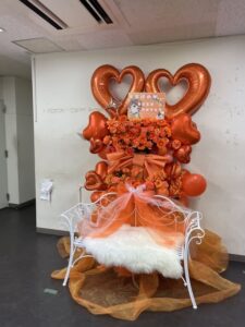 WALLOP STUDIO オレンジメイン ベンチ付きフラワースタンド