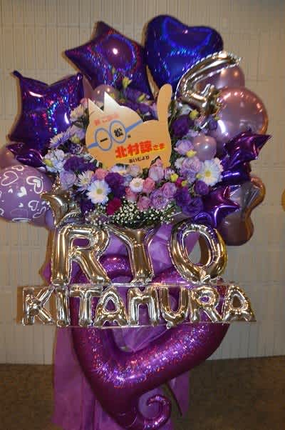 大宮ソニックシティ 紫メイン 2段フラワースタンド