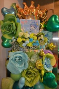 吉祥寺CLUB SEATA　緑メイン＋水色　2段フラワースタンド