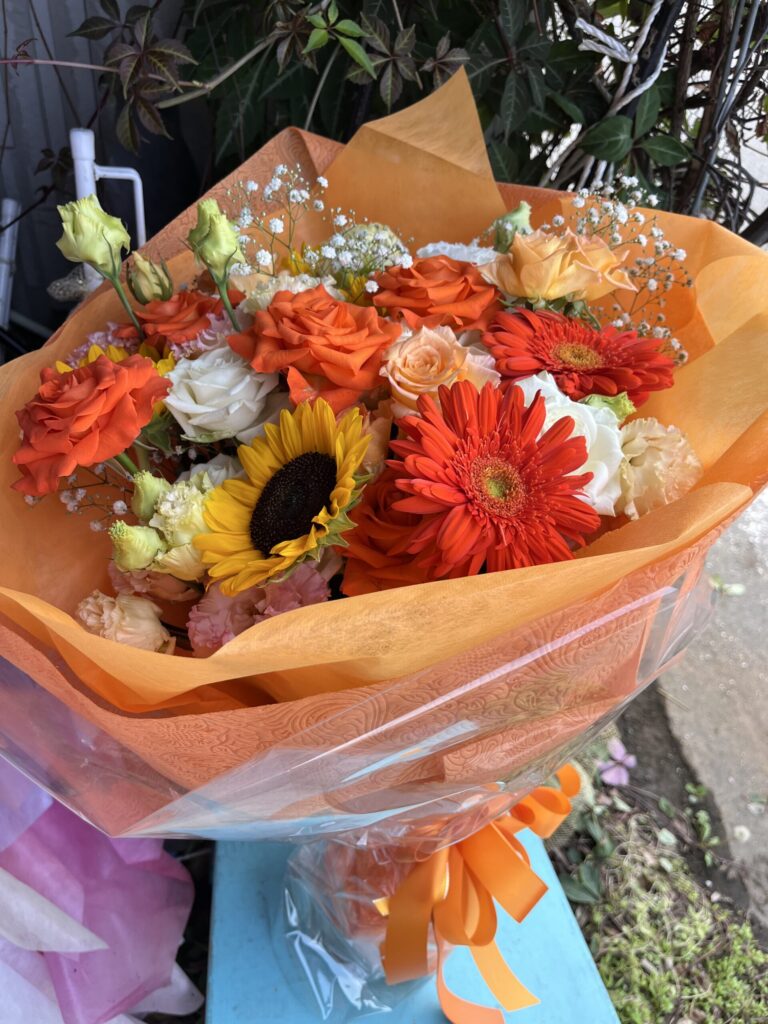 SHIBUYA DIVE　オレンジメイン　ひまわり花束