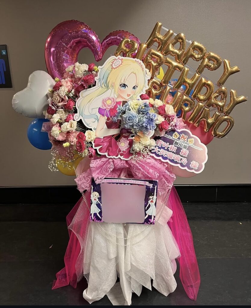 さいたまスーパーアリーナ　ピンクメイン イラストパネル・花束付きフラスタ